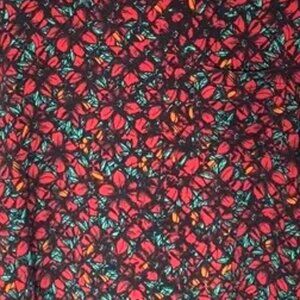 LuLaRoe Carly Dress Swing Dress XS Floral Flowers Red Green Black NWT